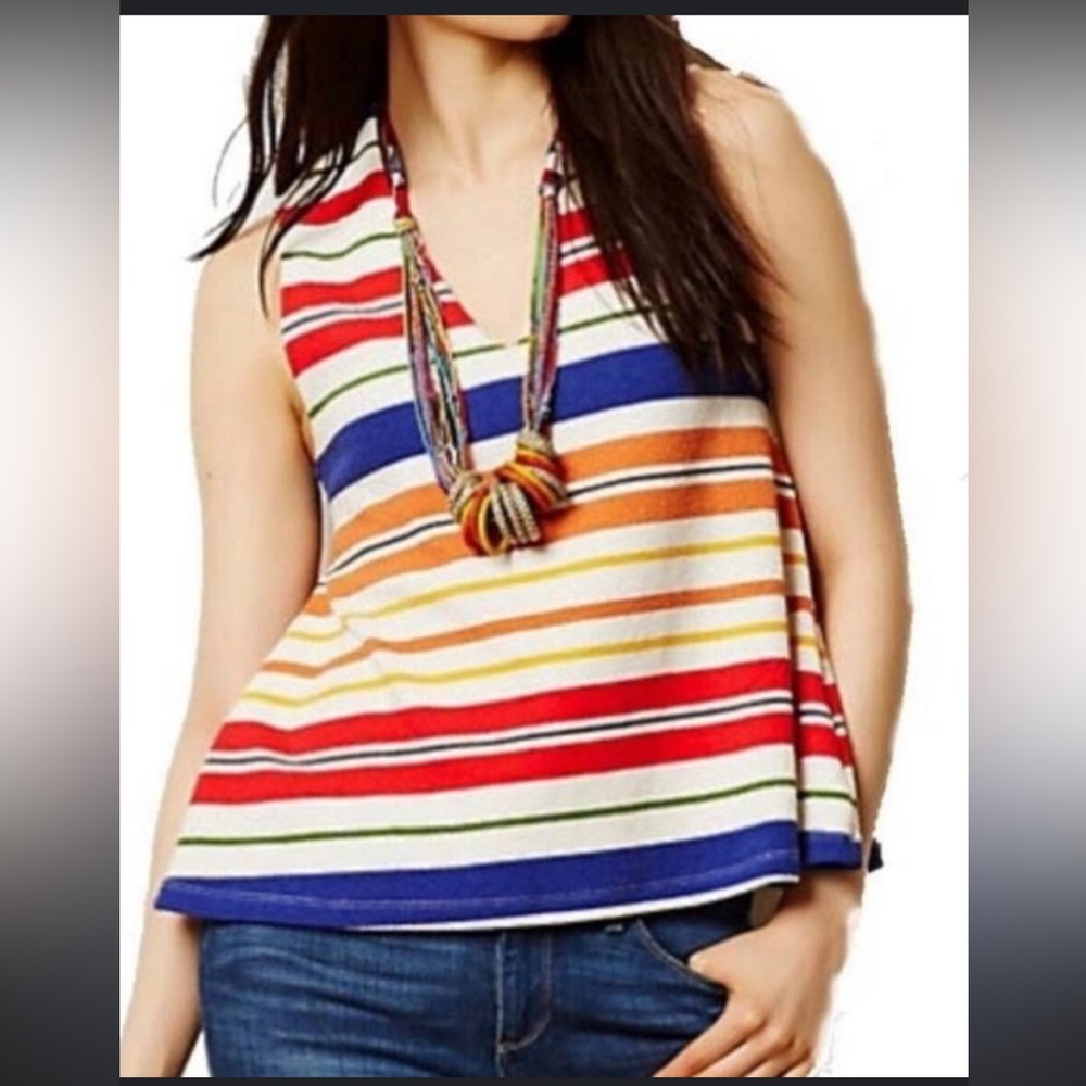 Anthropologie Postmark Monterey
Multicolored Striped Sleeveless
Top